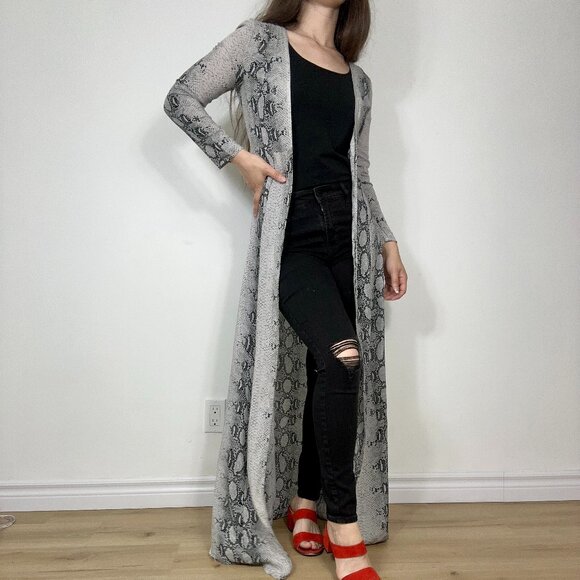 *Fashion Nova Snake Skin Duster Cardigan - Picture 5 of 6
